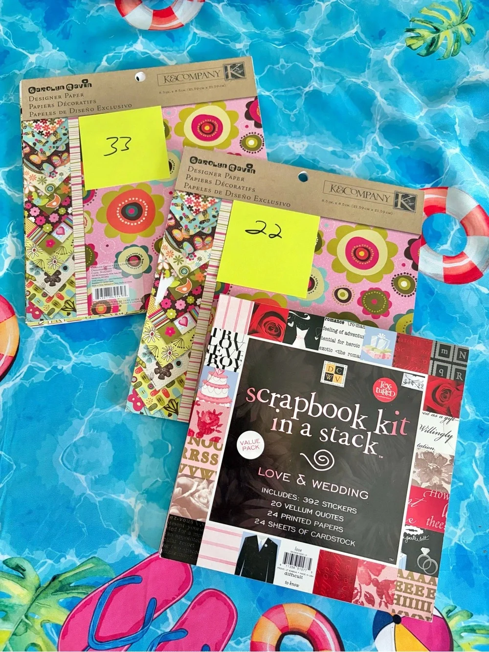 MINI DCWV Love & Wedding Scrapbook Kit and K&Company Greenhouse Paper Pads